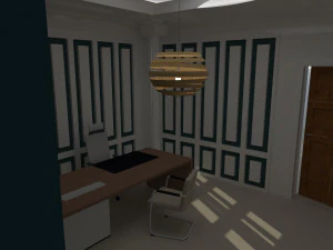 escrit&oacute;rio cl&aacute;ssico Modelo 3D