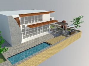 modern villa 3D Model