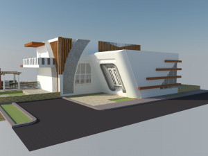 modern villa 3D मॉडल