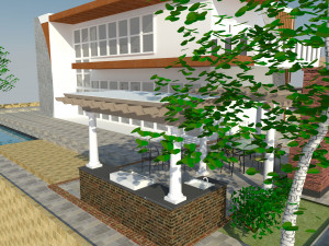 modern villa 3D मॉडल