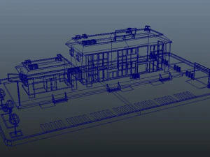 paket pasar poli rendah Model 3D