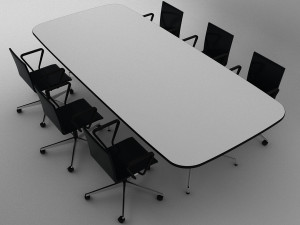 modern meeting table with v-ray 3D Model