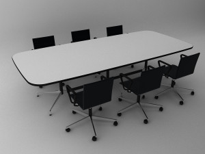 modern meeting table with v-ray Modelo 3D