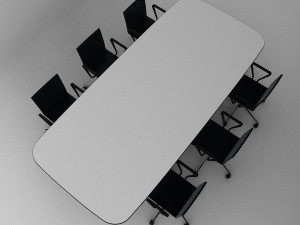 modern meeting table with v-ray Modelo 3D
