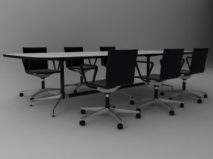 modern meeting table with v-ray Modelo 3D