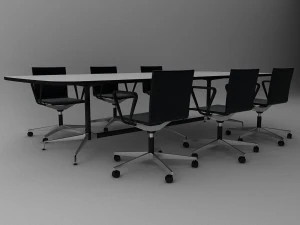 modern meeting table with v-ray 3D Model