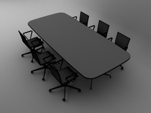 modern meeting table with v-ray Modelo 3D