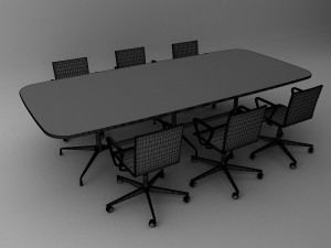 modern meeting table with v-ray Modelo 3D