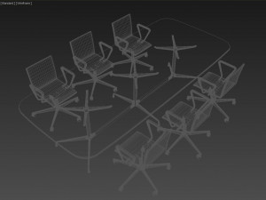 modern meeting table with v-ray Modelo 3D