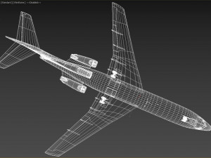 plane boeing 727 3Dモデル