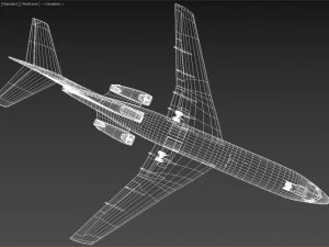plane boeing 727 3D Model