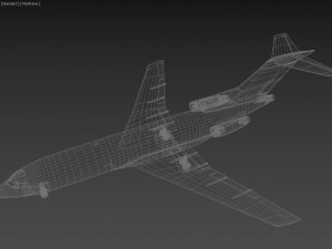 plane boeing 727 3Dモデル