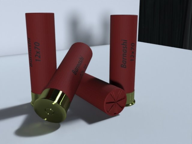 ammo 12x70 Modello 3D .c4d .max .obj .3ds .fbx .stl .blend 