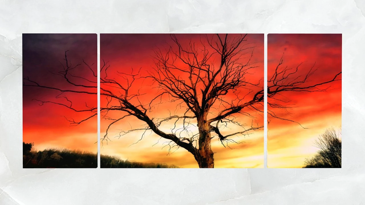triptych wall art tree 1 3D Model .c4d .max .obj .3ds .fbx .stl .blend 