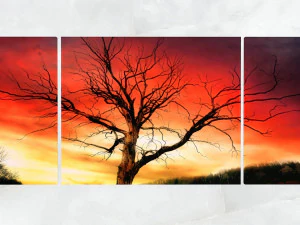 triptych wall art tree 1 3D Model