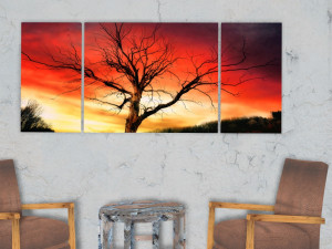 triptych wall art tree 1 3Dモデル
