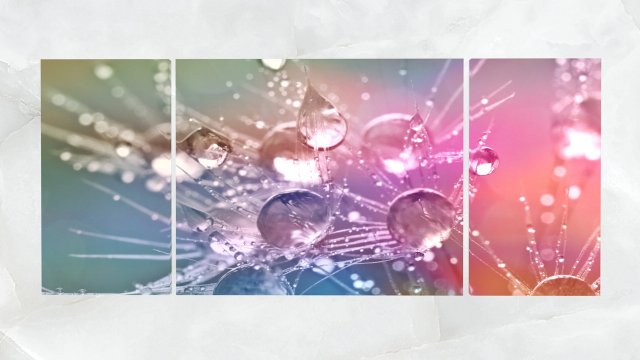 triptych wall art morning dew drops 1 3D Модель .c4d .max .obj .3ds .fbx .stl .blend 