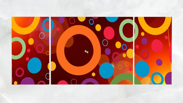 triptych wall art colored circles 1 3D Model .c4d .max .obj .3ds .fbx .stl .blend 