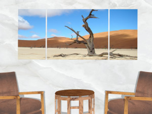 triptych wall art scenic dead tree 3D-Modell
