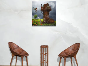 canvas art fantasy shoe house 3D Model