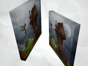 canvas art fantasy shoe house 3D Model