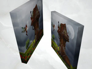 canvas art fantasy shoe house 3D Model