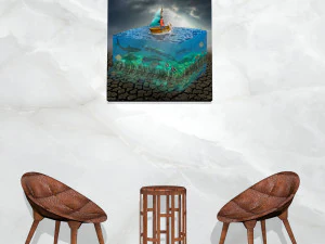 canvas art surreal aquarium 3D Model