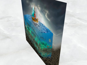 canvas art surreal aquarium Modèle 3D