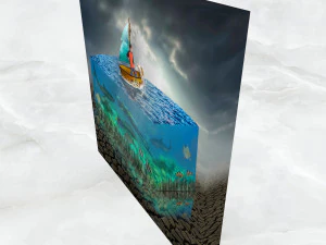 canvas art surreal aquarium 3D Model