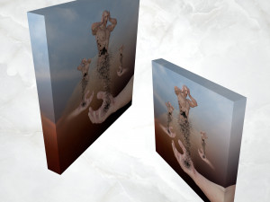 canvas art surreal disintegrating male figure 3D-Modell