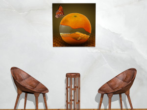 canvas art surreal orange fruit 3D 모델