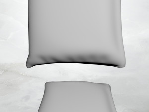 wooden chair with back pillow Modelo 3D
