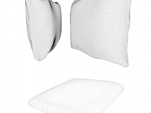 marble chair with seat cushion and back pillow 3D-Modell