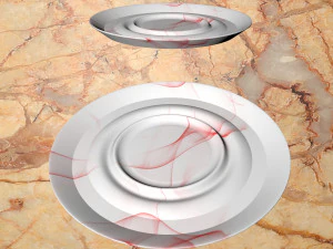 teacup saucer plate and spoon 3D Model