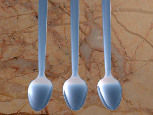 teacup saucer plate and spoon 3D Model