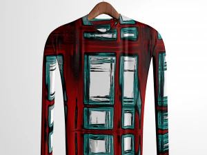 Hemd-Sweatshirt und Kleiderb&uuml;gel 3D Modell