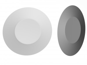 chocolate donut and mini donut with plate 3D Model