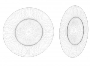 chocolate donut and mini donut with plate 3D Model