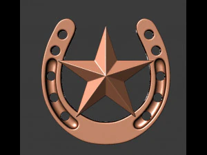 tapal kuda dengan bintang Model Cetak 3D