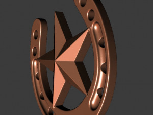 horseshoe with star 3D Print Model