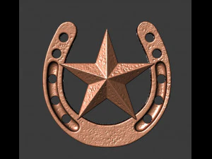 tapal kuda dengan permukaan besi bintang Model Cetak 3D