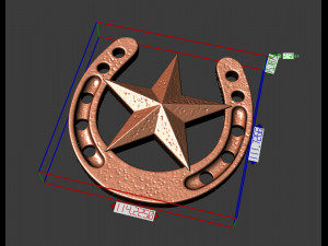 horseshoe with star-iron surface 3D Baskı Modeli