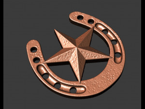 horseshoe with star-iron surface 3D Baskı Modeli