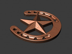 horseshoe with star-iron surface 3D Baskı Modeli