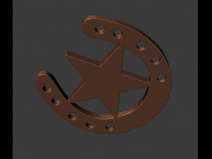 horseshoe with star-iron surface 3D Baskı Modeli