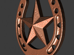 horseshoe with star-iron surface 3D Baskı Modeli