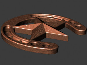 horseshoe with star-iron surface 3D Baskı Modeli