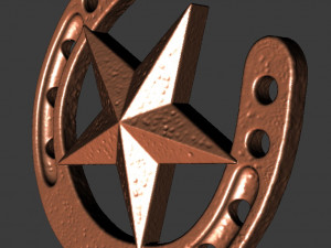 horseshoe with star-iron surface 3D Baskı Modeli