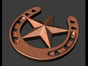 horseshoe with star-iron surface 3D Baskı Modeli