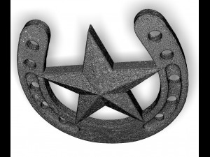 horseshoe with star-iron surface 3D Baskı Modeli
